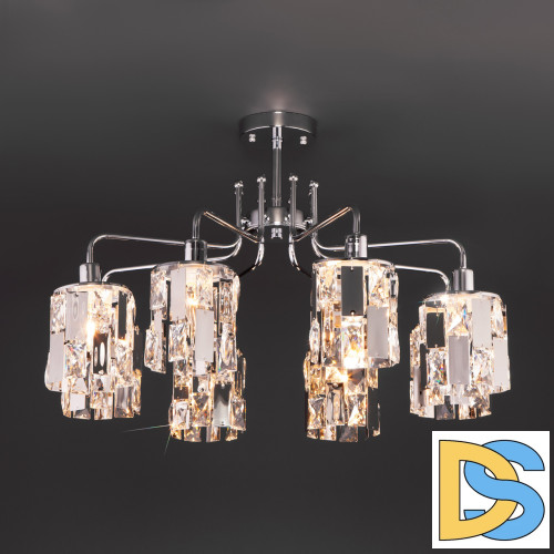 Потолочная люстра Eurosvet Scoppio 10101/8 хром/прозрачный хрусталь Strotskis
