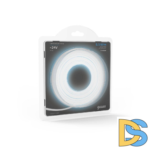 Светодиодная лента Gauss 24В 2835 6,5Вт/м 5000K 5м IP20 312000265