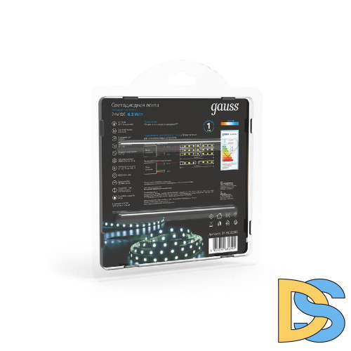 Светодиодная лента Gauss 24В 2835 6,5Вт/м 5000K 5м IP20 312000265