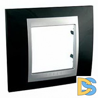 Рамка 1-ая (одинарная), Родий/Алюминий (металл), серия UNICA TOP/CLASS, Schneider Electric