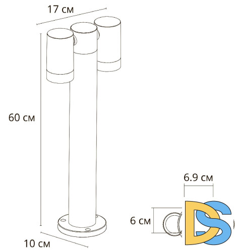 Ландшафтный светильник Arte Lamp Mistero A3302PA-2BK