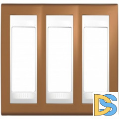 Рамка 3-ая (тройная), Оранжевый/Белый, серия Unica, Schneider Electric