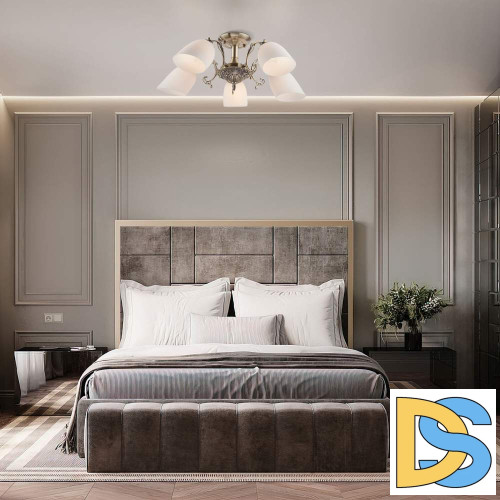 Потолочная люстра Eurosvet 22010/5 античная бронза