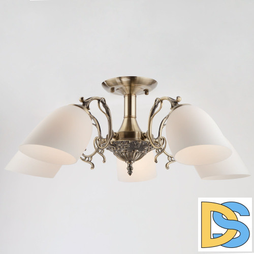 Потолочная люстра Eurosvet 22010/5 античная бронза