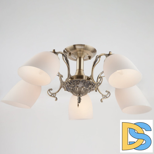 Потолочная люстра Eurosvet 22010/5 античная бронза