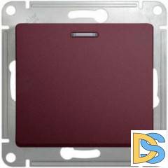 Выключатель 1-клавишный, Баклажановый, серия Glossa, Schneider Electric
