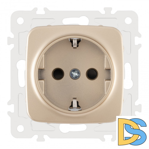 Розетка с заземлением и шторками Arte Milano 205.40-1.shampan