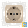 Розетка с заземлением и шторками Arte Milano 205.40-1.shampan