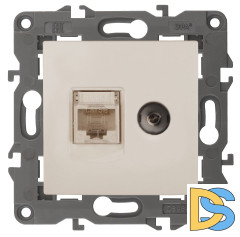 Розетка RJ45+TV Эра 14-3110-02 Б0034315