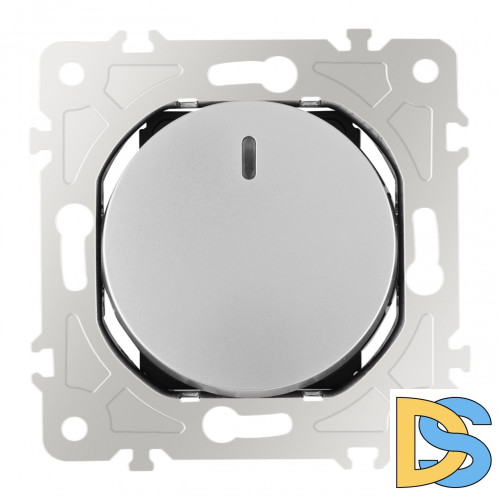 Выключатель одноклавишный с подсветкой Arte Milano 202.31-1.silver