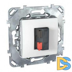 Розетка аудио для колонок 1-ая, Белый, серия Unica, Schneider Electric