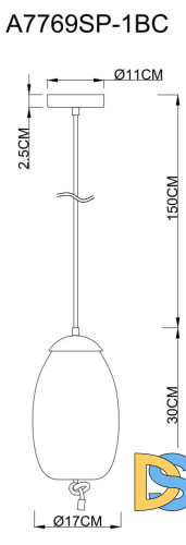 Подвесной светодиодный светильник Arte Lamp Cody A7769SP-1BC