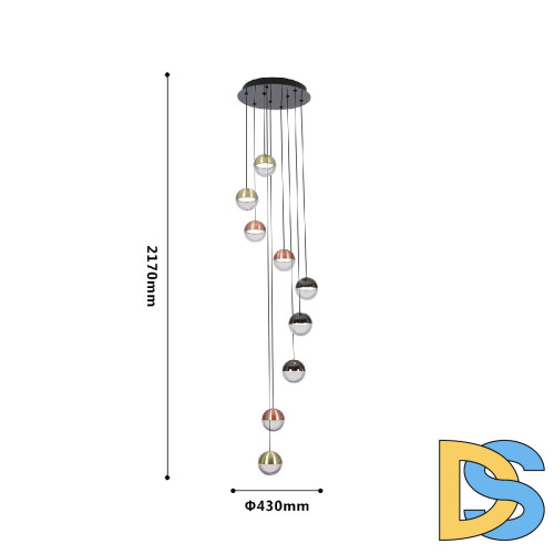 Каскадная люстра Favourite Luna 4371-9P
