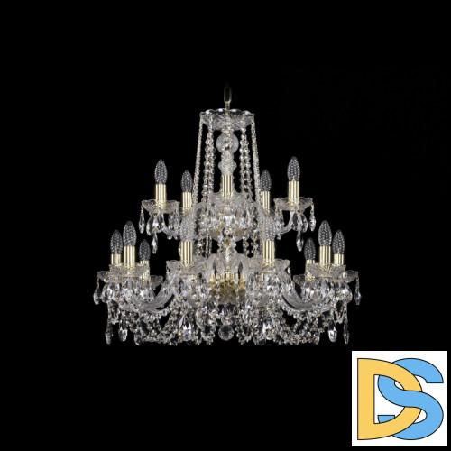 Подвесная люстра Bohemia Ivele Crystal 1402/10+5/240/2d G