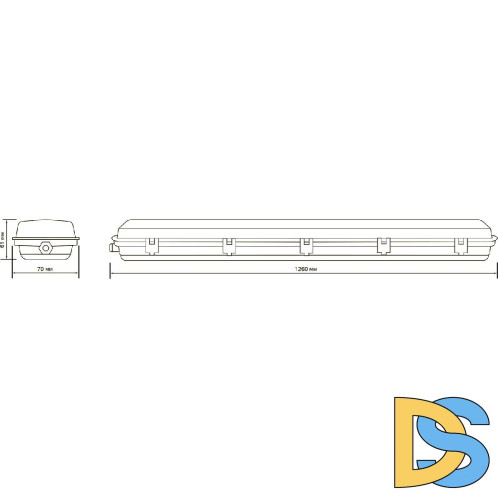 Потолочный светильник Gauss СПП-Т8-G13 Industry 909410112