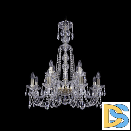 Подвесная люстра Bohemia Ivele Crystal 1402/8+4/240/XL-77 G