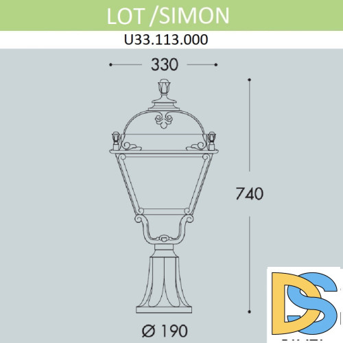 Садовый светильник Fumagalli U33.113.000.AXH27