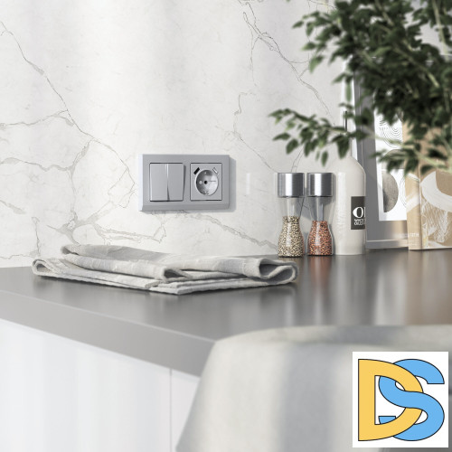 Накладка для розетки USB Werkel (серебряный матовый) W1179565