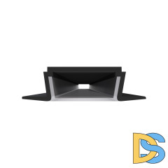 Профиль встраиваемый Apeyron ширина ленты до 10мм (рассеиватель, заглушки - 2шт) 08-02-ЧБ