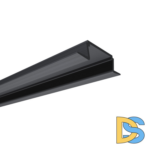 Профиль встраиваемый Apeyron ширина ленты до 10мм (рассеиватель, заглушки - 2шт) 08-02-ЧБ