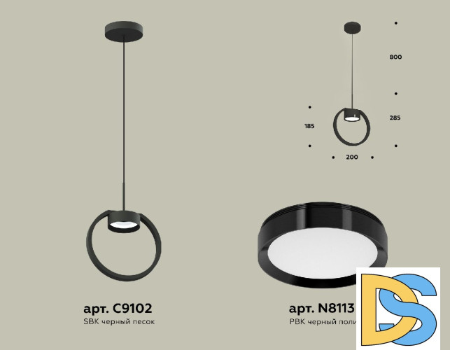 Подвесной светильник Ambrella Light Traditional (C9102, N8113) XB9102100