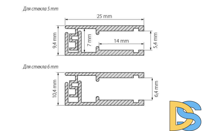 Профиль Arlight KLUS-GLASS-56-2000 ANOD 019193