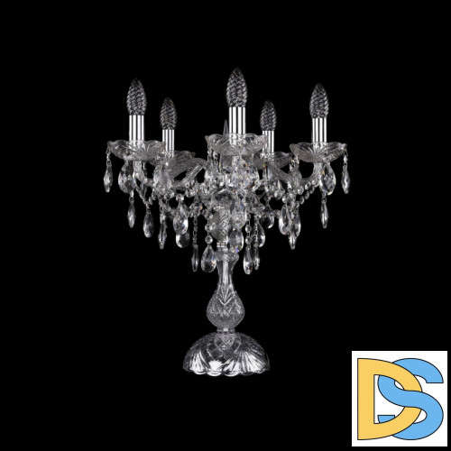 Настольная лампа Bohemia Ivele Crystal 1415L/5/141-47 Ni