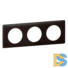 Рамка 3-постовая Legrand Celiane черная перкаль 066743
