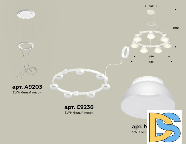 Подвесная люстра Ambrella Light Traditional (A9203, C9236, N8140) XR92031401