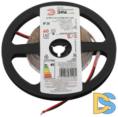 Светодиодная лента Эра 12В 2835 6Вт/м 3500K 5м IP20 LS2835-6-60-12-3500K-IP20-1 year-5m Б0053974