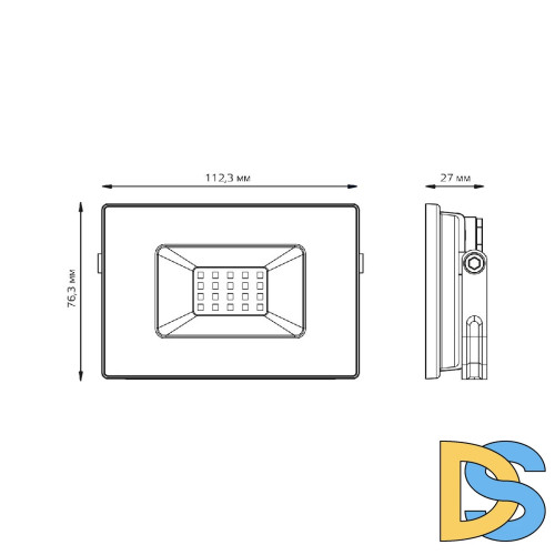 Прожектор светодиодный Gauss Elementary 20W 4000К 613100220