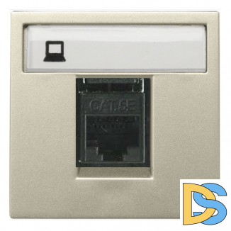 Розетка интернет RJ45 CAT5 ABB Niessen Zenit Шампань