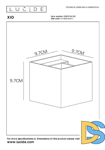 Настенный светильник Lucide Xio 09217/04/02