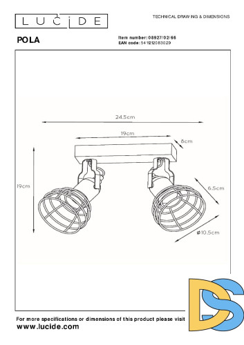 Спот Lucide Paulien 08927/02/66