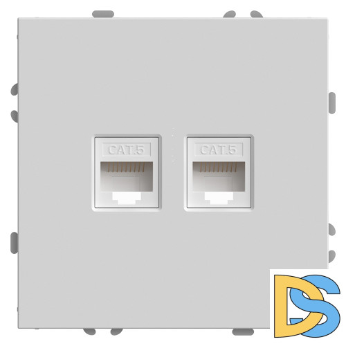 Розетка компьютерная 2-местная RJ-45 Stekker RST00-5111-01 Эмили 49874