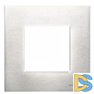 Рамка 1 пост (2 модуля) ABB Zenit Сталь