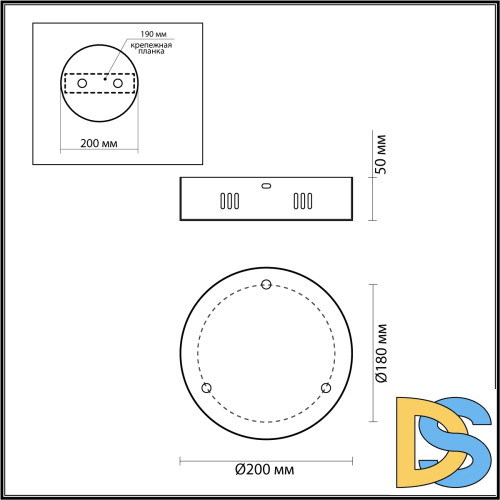 Потолочная чаша Odeon Light L-Vision 4930/3R