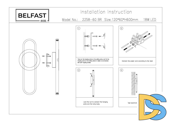 Настенный светильник Belfast Witham 2258-60 BR