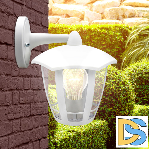 Уличный настенный светильник ЭРА НБУ 07-40-004 «Дели 3» белый Б0051198