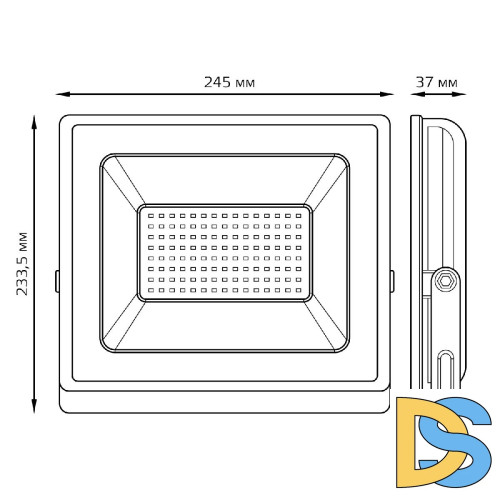 Прожектор светодиодный Gauss 100W 613100100
