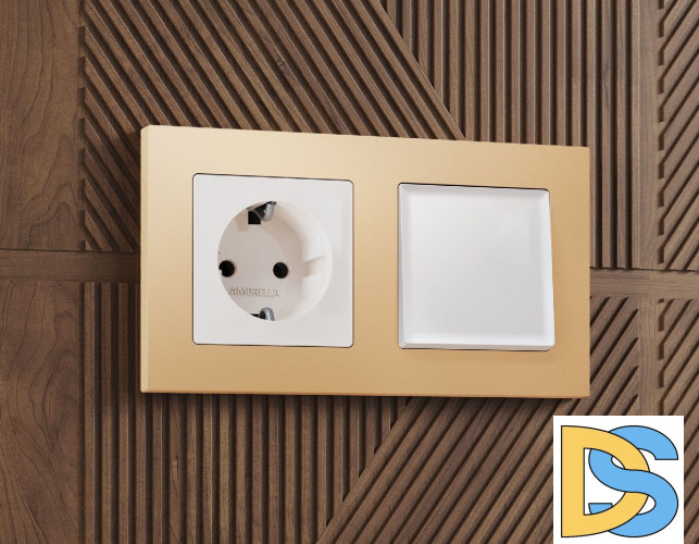 Рамка двухместная Ambrella Volt Techno AF220602