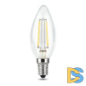 Лампа светодиодная диммируемая Gauss филаментная E14 5W 2700К прозрачная 103801105-D