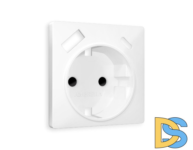 Лицевая панель для розетки с/з со шторками 2USB A+C Ambrella Volt Alfa AP1300