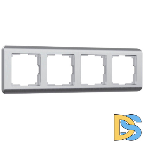 Рамка на 4 поста Werkel Stream серебряный W0042106 4690389162466