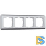 Рамка на 4 поста Werkel Stream серебряный W0042106 4690389162466