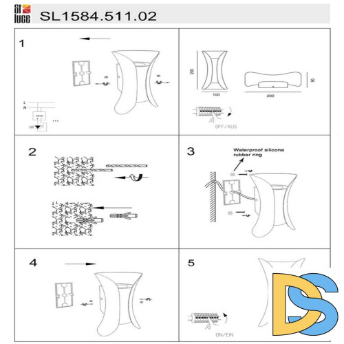 Уличный настенный светодиодный светильник ST Luce Cosetto SL1584.511.02
