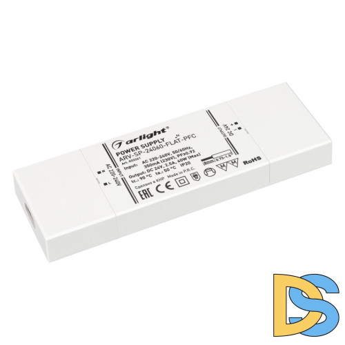 Блок питания Arlight ARV-SP-24060-Flat-PFC (24V, 2.5A, 60W) 033261