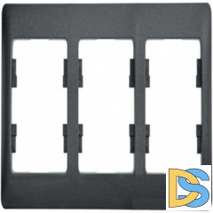 Рамка 3-ая (тройная), Антрацит, серия Glossa, Schneider Electric