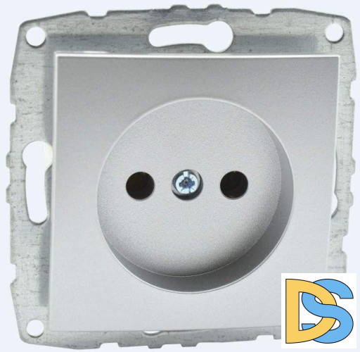 Розетка без земли Mono Electric Despina-Larissa 16А 250В серебро 500-002122-116