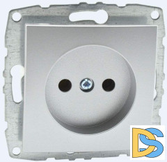 Розетка без земли Mono Electric Despina-Larissa 16А 250В серебро 500-002122-116